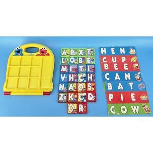 Vtg Sesame Street ABC Desk Learning Toy Spelling Educational Alphabet Complete